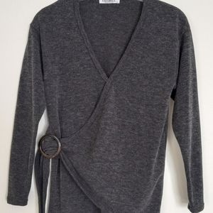 Lizabell women's long sleeve knot sweater Small made in USA